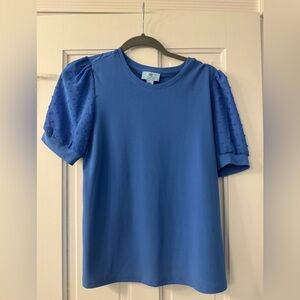 CeCe Azure Puff Sleeve Blouse